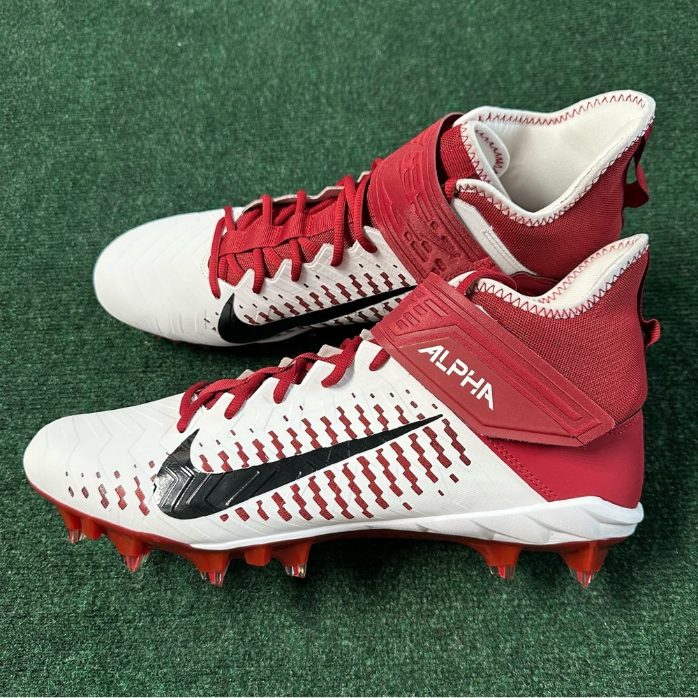 Nike Alpha Menace Pro 2 Football Cleats Men’s ‘White Team Crimson’